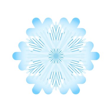 Beyaz arka plan üzerinde izole basit kar tanesi simgesi. Noel Kış tasarım ve yeni yıl dekorasyon için kar pul öğe. Buzdolabı vektör simge veya logosu