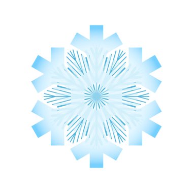 Beyaz arka plan üzerinde izole basit kar tanesi simgesi. Noel Kış tasarım ve yeni yıl dekorasyon için kar pul öğe. Buzdolabı vektör simge veya logosu