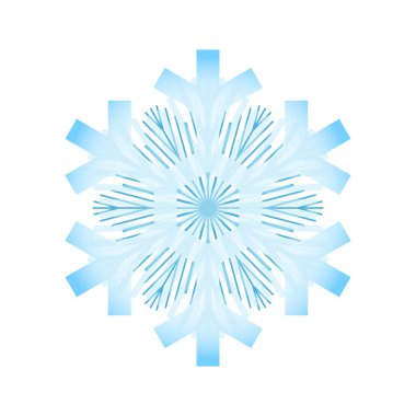 Beyaz arka plan üzerinde izole basit kar tanesi simgesi. Noel Kış tasarım ve yeni yıl dekorasyon için kar pul öğe. Buzdolabı vektör simge veya logosu