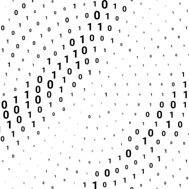 İkili bilgisayar kodu arka plan. Degrade 01 numaraları desen. Veri ve teknoloji doku. Matris şablonu tasarlamak için