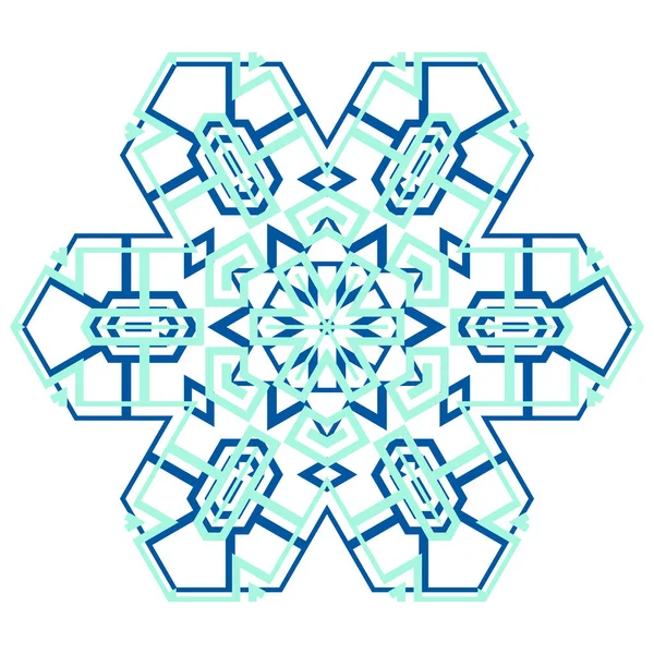 Einfaches Schneeflockensymbol Isoliert Auf Weißem Hintergrund Schneeflockenelement Für Weihnachtswinterdesign Und — Stockvektor