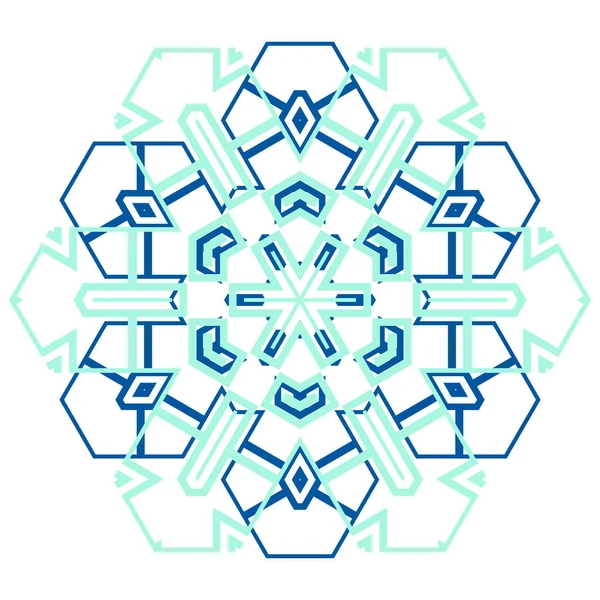Semplice Icona Fiocco Neve Isolato Sfondo Bianco Elemento Fiocco Neve — Vettoriale Stock