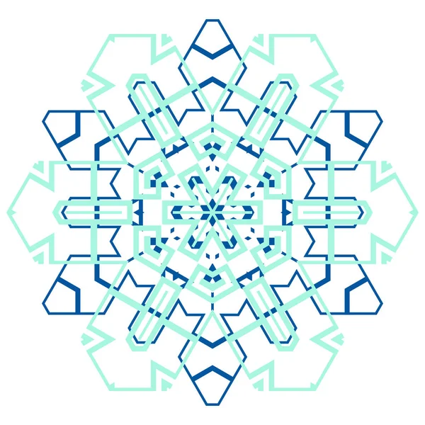 シンプルな雪の結晶アイコンが白い背景で隔離 クリスマス冬デザインと新年装飾の雪フレーク要素です 冷蔵庫 ベクトル記号やロゴ — ストックベクタ