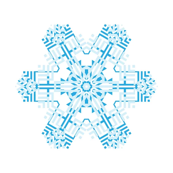 Einfaches Schneeflockensymbol Isoliert Auf Weißem Hintergrund Schneeflockenelement Für Weihnachtswinterdesign Und — Stockvektor