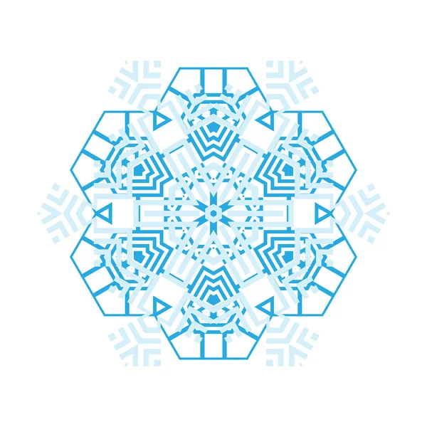 Beyaz arka plan üzerinde izole basit kar tanesi simgesi. Noel Kış tasarım ve yeni yıl dekorasyon için kar pul öğe. Buzdolabı vektör simge veya logosu