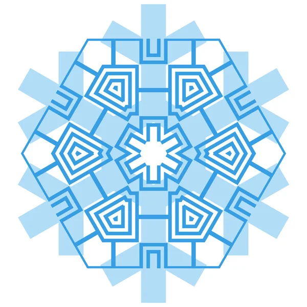 Простой Значок Снежинки Изолирован Белом Фоне Элемент Снежинки Дизайна Рождественской — стоковый вектор