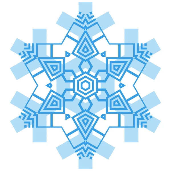Einfaches Schneeflockensymbol Isoliert Auf Weißem Hintergrund Schneeflockenelement Für Weihnachtswinterdesign Und — Stockvektor