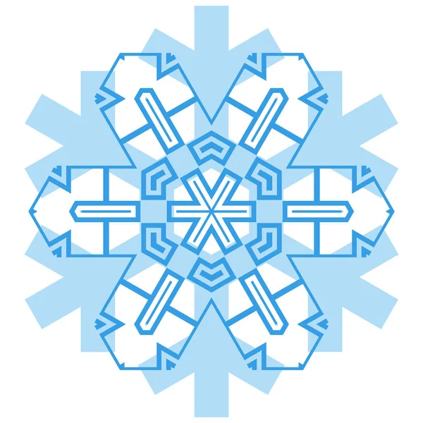 Einfaches Schneeflockensymbol Isoliert Auf Weißem Hintergrund Schneeflockenelement Für Weihnachtswinterdesign Und — Stockvektor