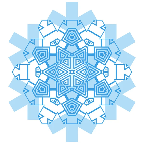 Beyaz arka plan üzerinde izole basit kar tanesi simgesi. Noel Kış tasarım ve yeni yıl dekorasyon için kar pul öğe. Buzdolabı vektör simge veya logosu