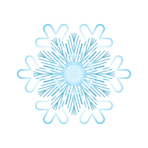 Проста Піктограма Сніжинки Ізольована Білому Тлі Снігові Пластівці Різдвяного Зимового — стоковий вектор
