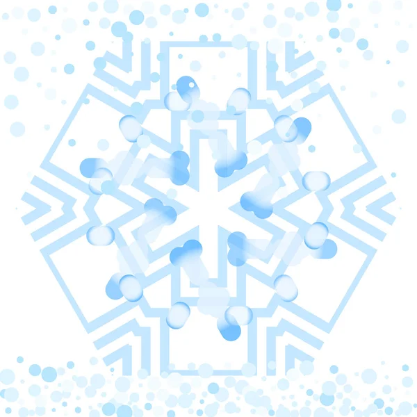 Einfaches Schneeflockensymbol Isoliert Auf Weißem Hintergrund Schneeflockenelement Für Weihnachtswinterdesign Und — Stockvektor
