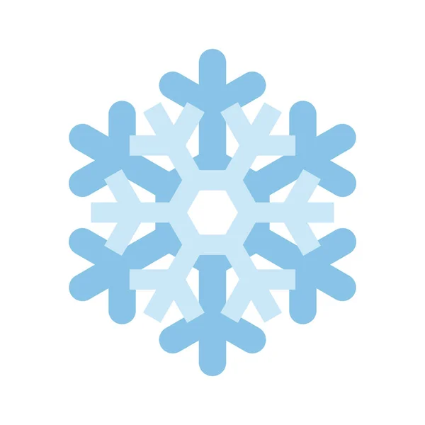 在白色背景上隔离的简单雪花图标 雪片元素为圣诞冬季设计和新年装饰 冰箱矢量符号或徽标 — 图库矢量图片