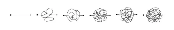 삽화로 무언가 경로와 어려운 방법을 — 스톡 벡터