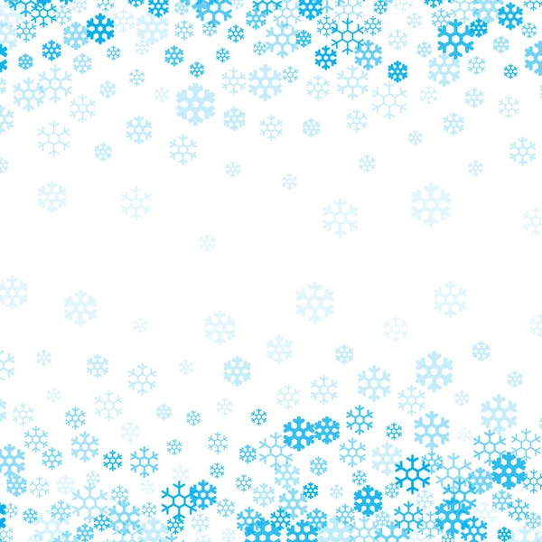 Falling Snow Flakes Background Christmas Happy New Year Design Snowstorm — Stock Vector