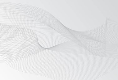Tarafsız dalga doku hat veya web sayfası için minimal tarzda çizgili desen ince. Trendy vektör çizim üzerinde açık gri renkli, dalgalı çizgilerle