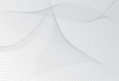 Tarafsız dalga doku hat veya web sayfası için minimal tarzda çizgili desen ince. Trendy vektör çizim üzerinde açık gri renkli, dalgalı çizgilerle