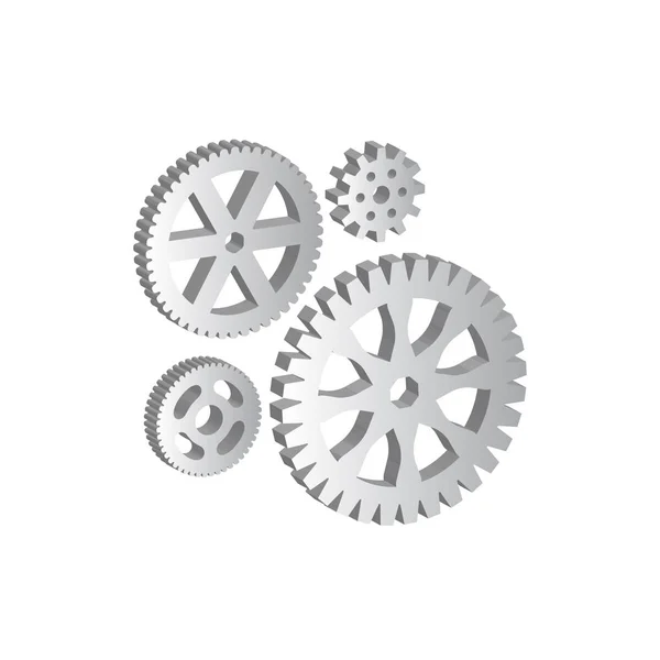 Vector Illustration Gears Cogwheels Cogs Cog Wheel Technical Work Repair — Stock Vector
