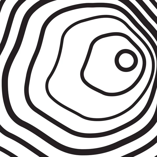 Schwarz Weiße Konzentrische Linie Kreis Hintergrund Wasch Und Sturmkonzept Oder — Stockvektor
