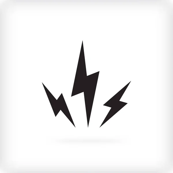 Černá Osvětlení Stávky Jednoduché Vektorové Ikony Samostatný Baterie Nabíječky Piktogram — Stockový vektor