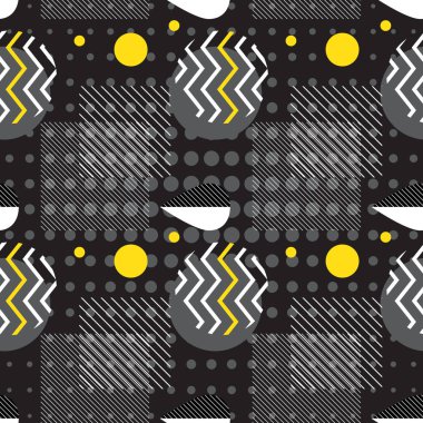 Basit şekilli soyut geometrik dikişsiz desen