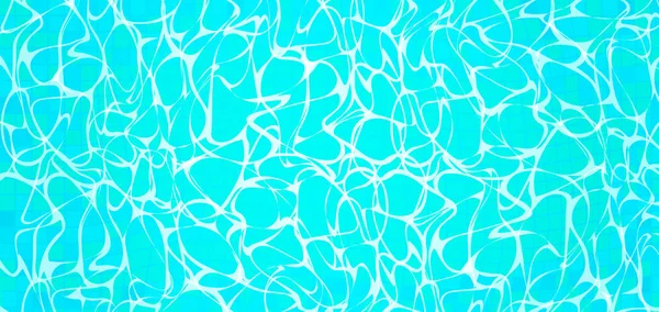 Blue Summer Water Waves with Reflections in Swimming Pool — Stock Vector