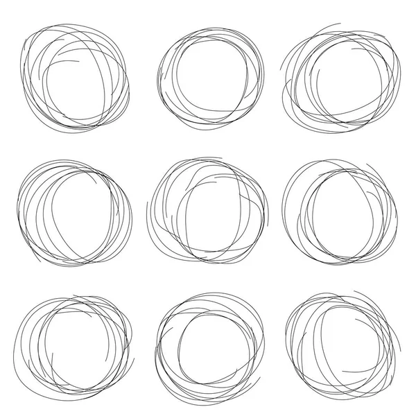 Hand Drawn Circle или Scribble Circles Collection — стоковый вектор