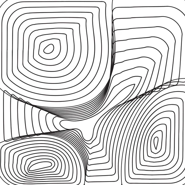 Schwarz und weiß dünne Linie abstrakten Hintergrund — Stockvektor