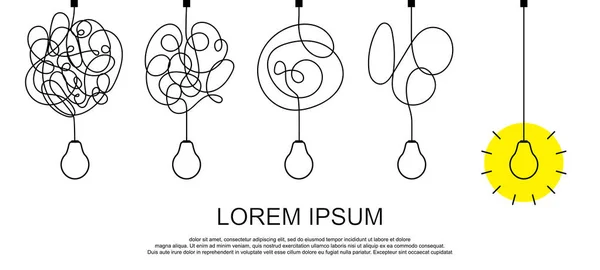 Manera complicada confusa como el caos o el concepto de problema ilustración — Archivo Imágenes Vectoriales