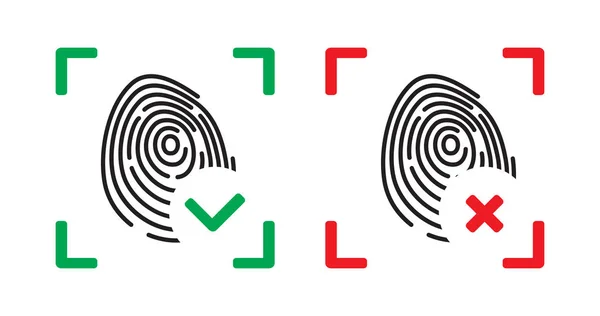 Egyedülálló ujjlenyomat vagy thumbprint jel vektor ikon izolált — Stock Vector