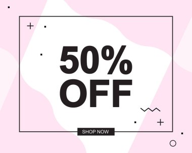 Yüzde 50 Kapalı Metin ile Reklam Banner veya Poster