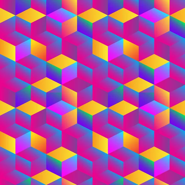 Farbige isometrische 3D-Vektorwürfel abstrakter Hintergrund — Stockvektor