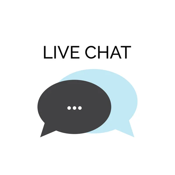 Chat en vivo, icono o símbolo de telemarketing del centro de llamadas — Archivo Imágenes Vectoriales