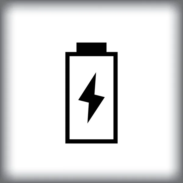 Schwarz Weißes Ladesymbol Für Mobiltelefone Mobile Ladevektorabbildung Ladesymbol Energie Oder — Stockvektor