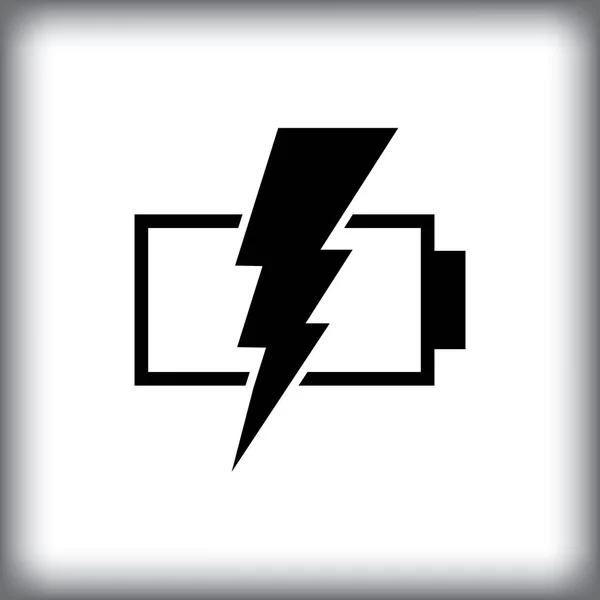黑白手机充电图标 移动式电荷矢量图解 充电符号 能量或电动汽车充电站标志 — 图库矢量图片
