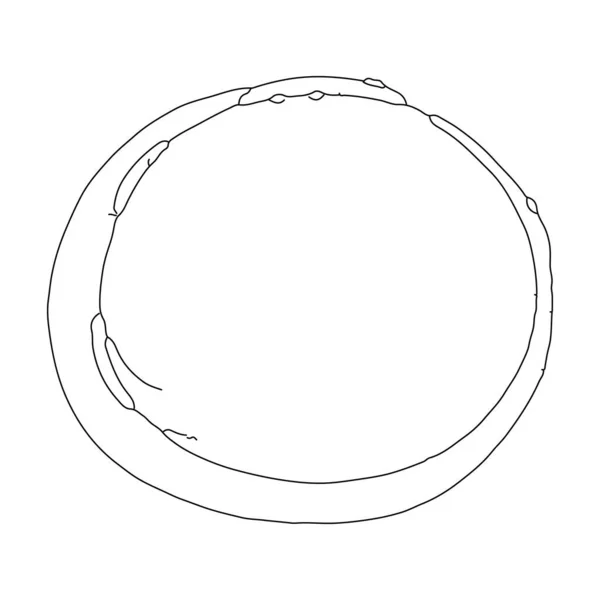 Risse Tintenlinien Kreis Oder Glasscherben Vektor Illustration Kreisförmige Bruchskizzen Oder — Stockvektor