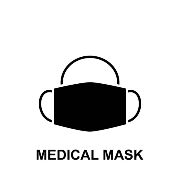 Virus Beschermende Medische Masker Pictogram Hoesten Beschermen Masker Symbool Geïsoleerd — Stockvector