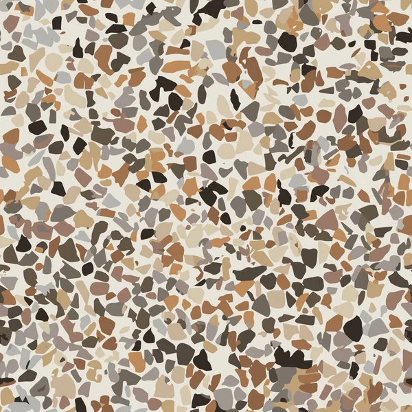 Modern Trend Renklerinde Terrazzo Vektörsüz Desen Renkli Taş Döşeme Çizimi — Stok Vektör