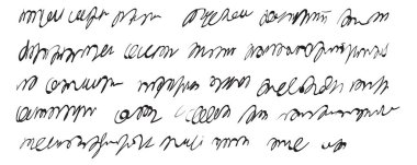 Klasik el yazısı mektubu. El yazısı karalama sözcükleri, retro okunamaz metin, lorem mektubu, antika sahte el yazması, klasik Lorem ipsum metin deseni.