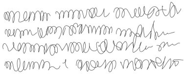 Klasik el yazısı mektubu. El yazısı karalama sözcükleri, retro okunamaz metin, lorem mektubu, antika sahte el yazması, klasik Lorem ipsum metin deseni.