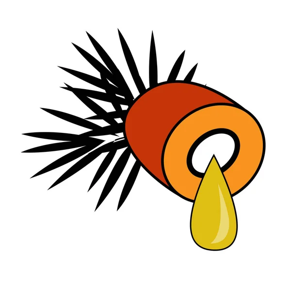 Vektordesign Element Mit Palmöl Frucht Logo Oder Symbol Zeichen — Stockvektor