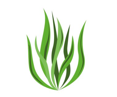 Spirulina yosun simgesi beyaz arka plan üzerinde. Vektör çizim.