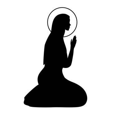 Simge Meryem Ana dua ile. El anahat tasarım öğesi yemlik doğuş ve Noel sahneleri için çekilmiş