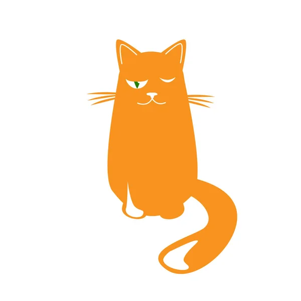 Gato enojado. Dibujos animados ilustración. Lindo gato gruñón . — Vector de stock