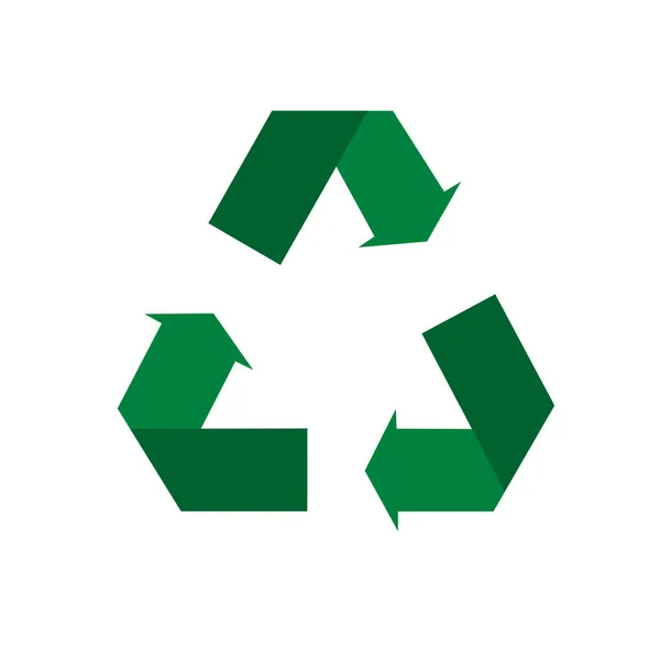 Recycle Icon. Вектор управления окружающей средой в плоском дизайне на белом изолированном фоне . — стоковый вектор