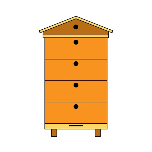 Moderne Multi-Bienenstock-Ikone. Farbe Bienenstock Vektor-Symbol für Web-Design isoliert auf weiß — Stockvektor