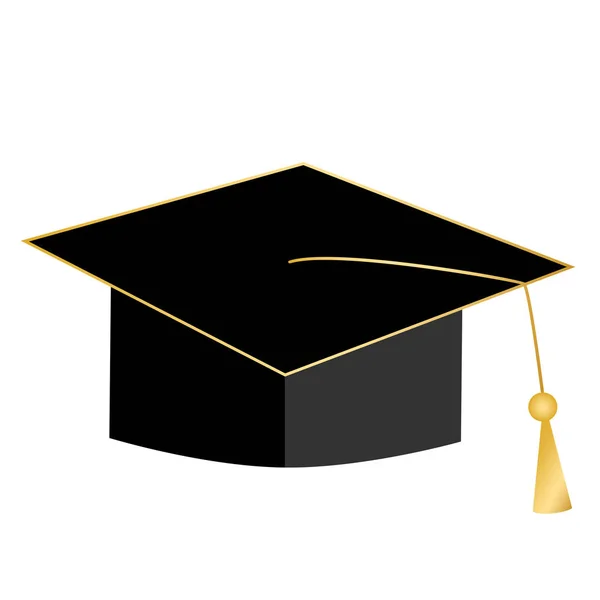 Icono de sombrero de graduación. Ilustración vectorial. Concepto educativo — Vector de stock