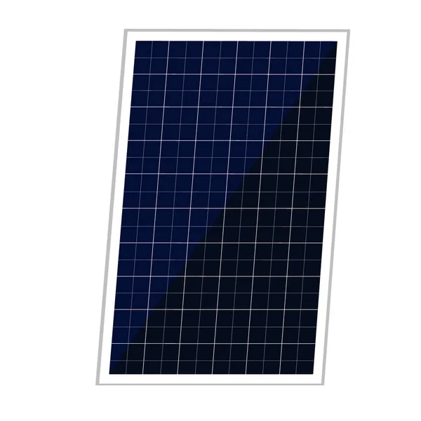 Solar panel vector design of sun energy modules, eco power batteries with photovoltaic solar cells. Alternative renewable energy source, electricity technology concept — Stock Vector