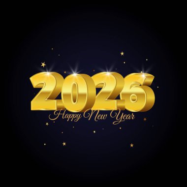 Zarif Lüks Altın 2026 Mutlu Yıllar yazı tipi tipografi Şenlik Kutlaması arka plan duvar kağıdı afişi yeni yıl takvimi festivali yıldönümü kraliyet etkinlik kartı