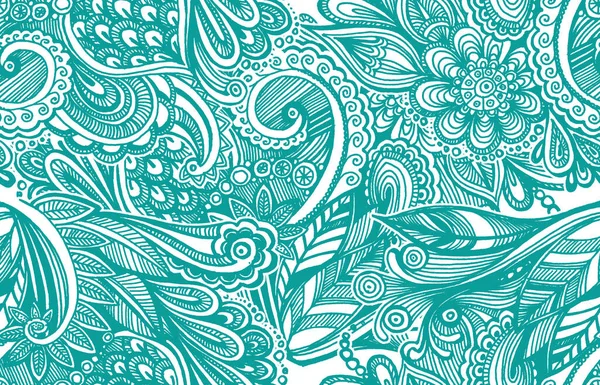 Hand Draw Seamless Floral Ornament Background Doodling Textil Wedding — Stock Photo, Image