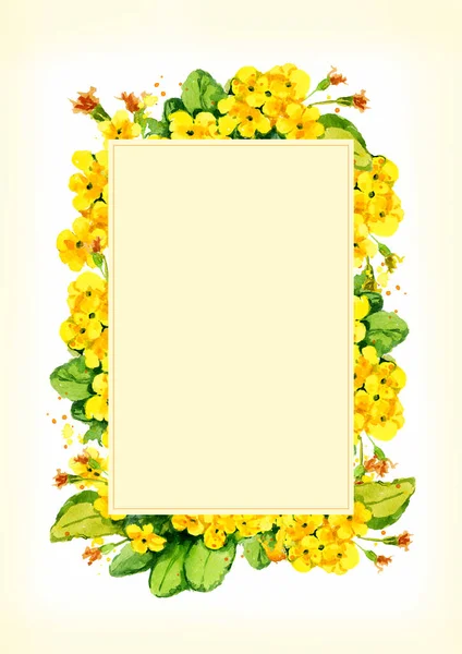 Fiori Gialli Acquerello Petuniya Bianco Colore Giallo Matrimonio — Foto Stock